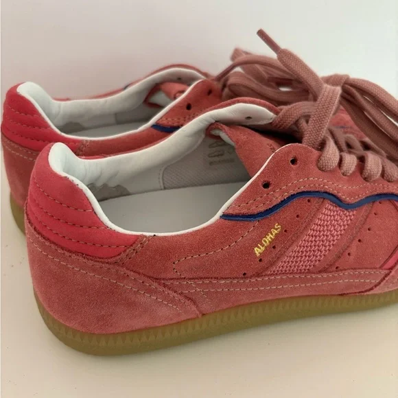 NWOT Alohas TB.490 Rife Pink Leather Sneakers Size 39/8-8.5 Women’s - Picture 7 of 15